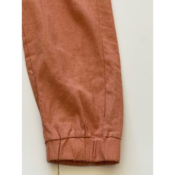 Medium Orange Ban Jara Pull-up Pants Linen Joggers Women’s - Picture 4 of 6